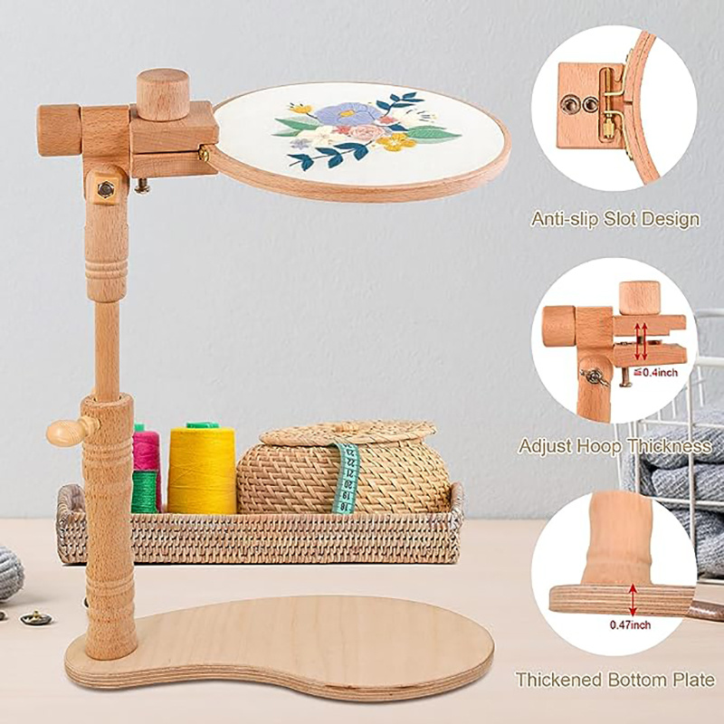 Wooden Tall Embroidery Stand Set Adjustable Cross Stitch - Temu