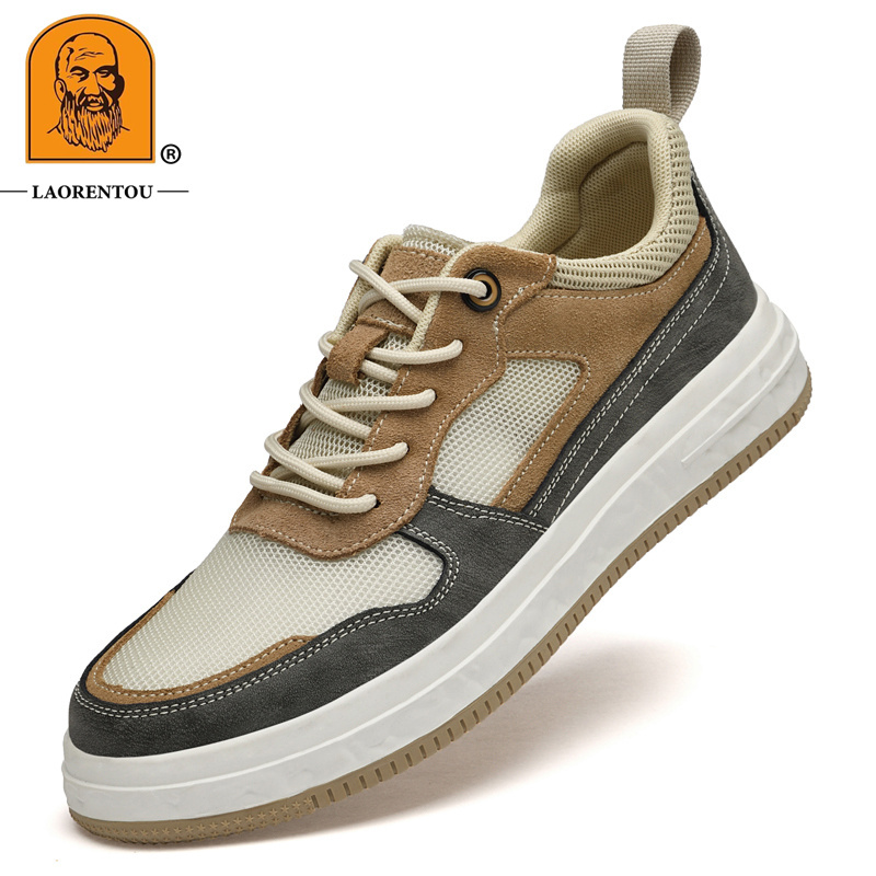 Men's Lace-up Sneakers - Athletic Shoes - Skate Shoes With Good Grip - Temu