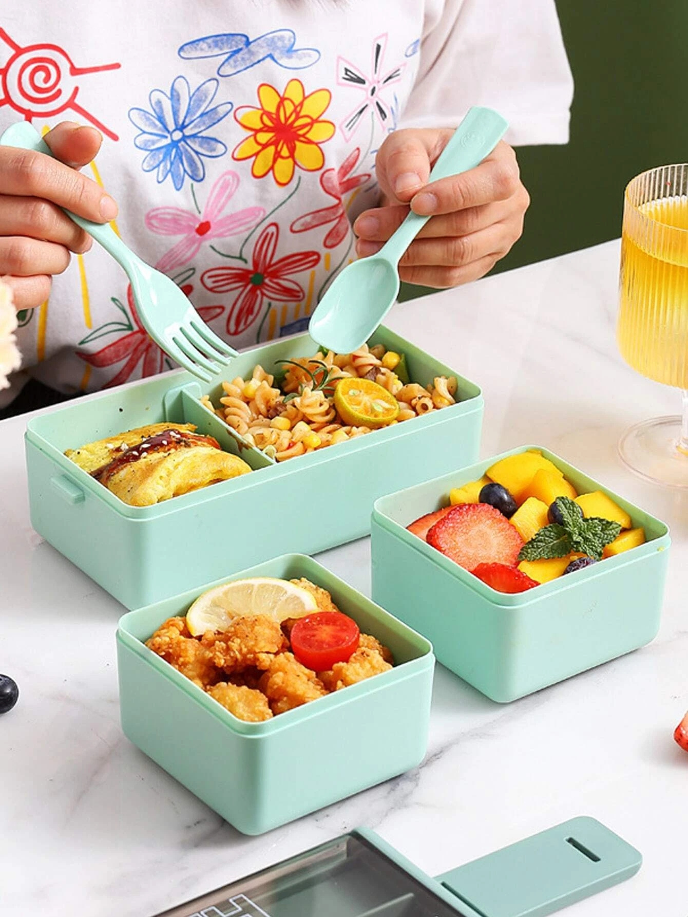 Microwave Safe Insulated Double Layer Bento Box Sets