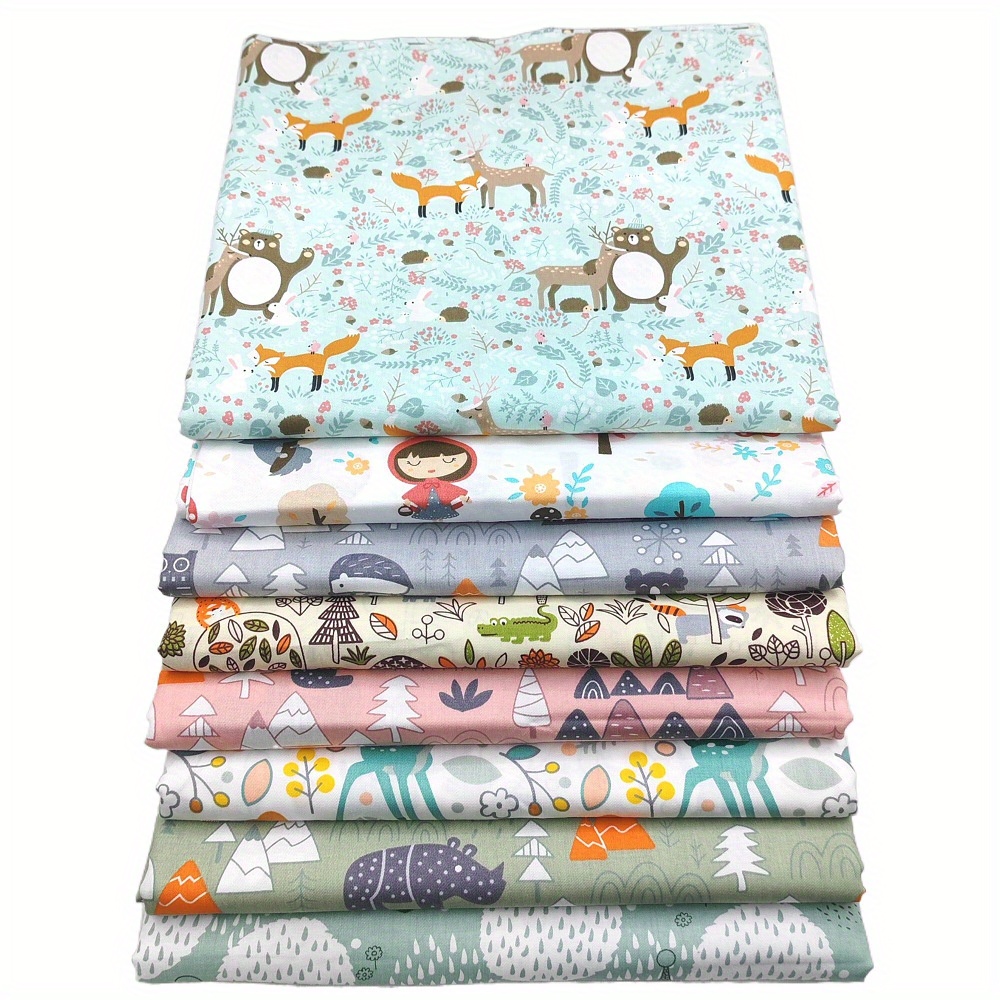 7pcs 9.9*9.8 Inches Cotton Patchwork Fabric DIY Handmade Craft Material For  Sewing Bed Sheets Home Decoration