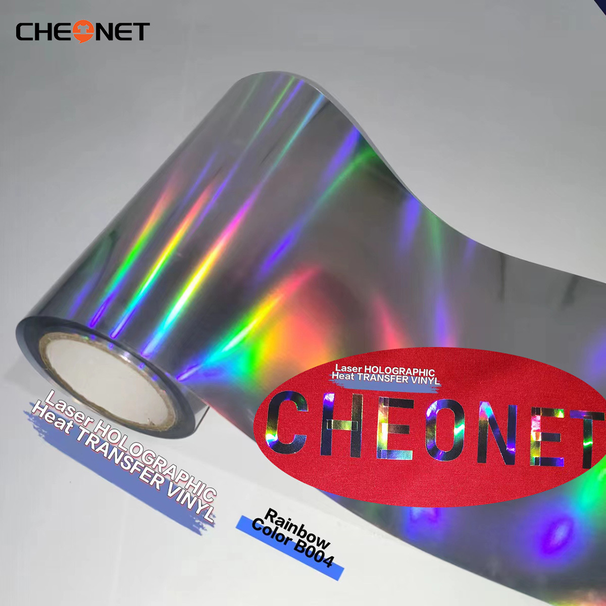 Shining Laser Heat Transfer Vinyl Holographic Glitter Iron On Vinyl