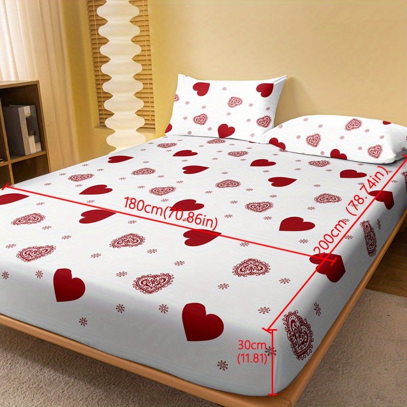 E-shop 1 Stück Bedruckte Matte, Schlafzimmermatte mit Liebes-Design, Bettwäsche