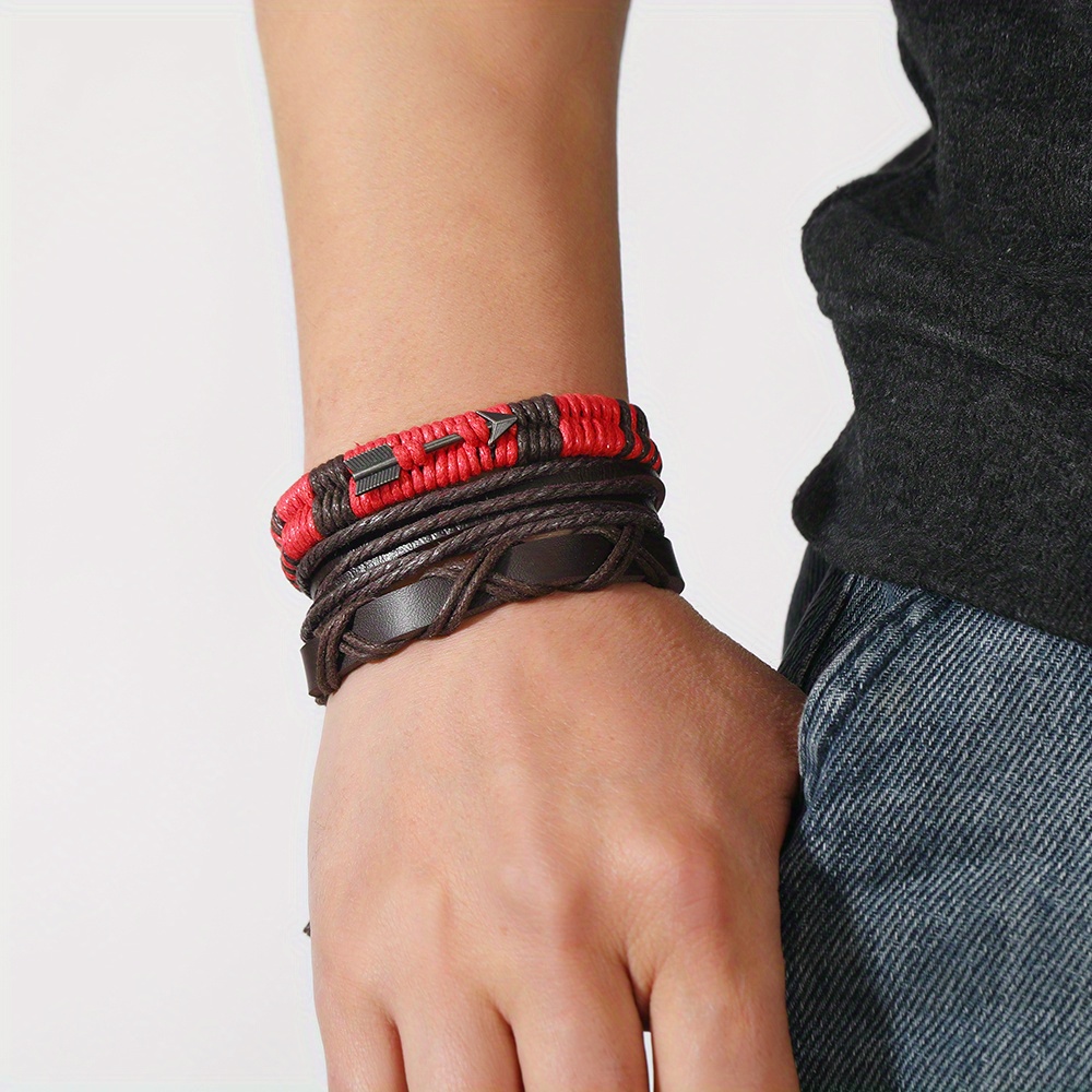 unisex multi layer vintage braided rope wrap - Temu Australia