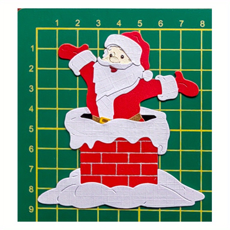 Troquel De Corte De Reno De Papá Noel De Navidad, Plantilla Para