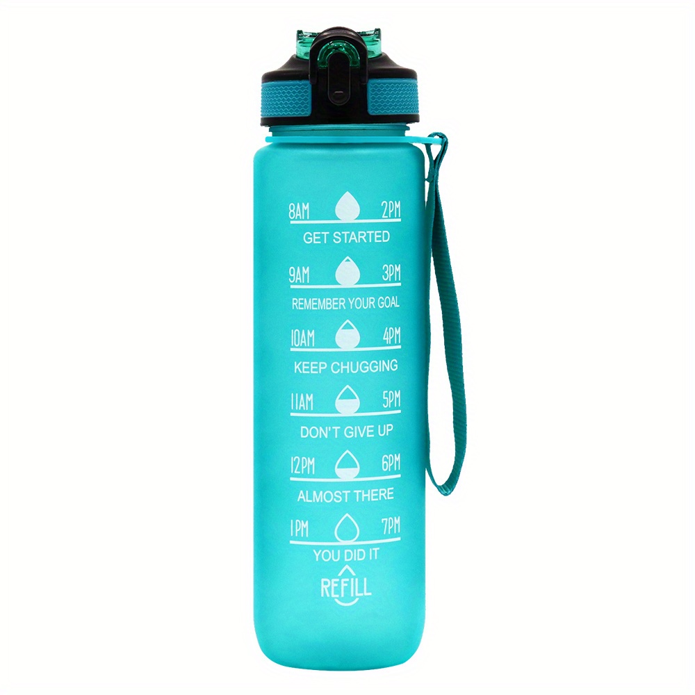 1 Litre Water Bottle with Straw, Time Markings Motivational Sport Water  Bottle, Bpa Free Tritan Drinks Bottle for Girls, Boy, Fitness, Outdoor,  Cycling, Gym, School & Office,Black 