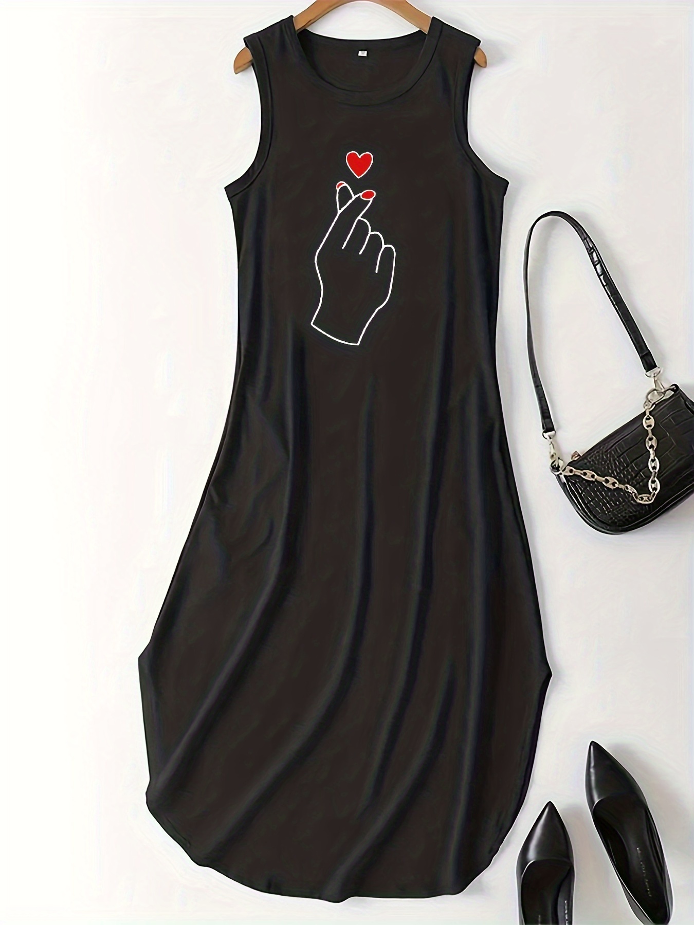 Umstandskleid Lustig Baby Hintern Druck - Schwarzes Schwangerschafts Kleid