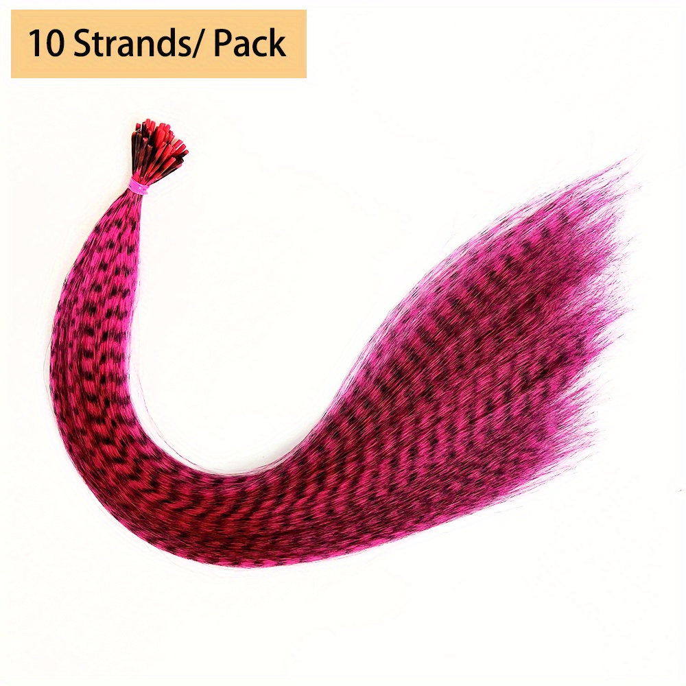 40 Strands Feather Hair Extensions 10 Colors 40 Strands - Temu