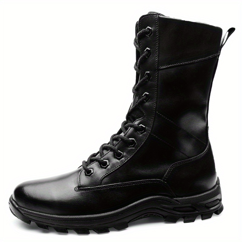 *'s Vintage Casual *-Calf Boots - * Zipper Closure, Rubber Sole & PU Lined, Genuine Leather Upper for Vacation & Casual Attire - Black, Sleek Boot Design