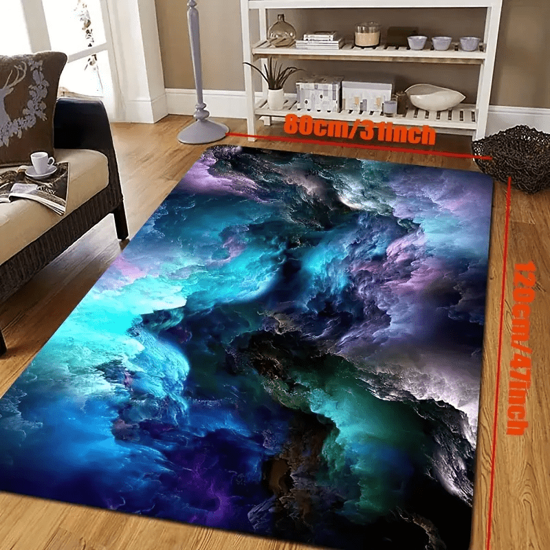 Universe Nebula Sky Kitchen Rug 3d Modern Style Living Room Carpet