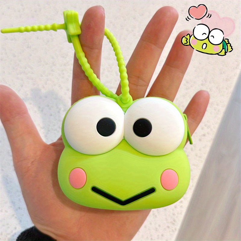 Cheap Earphone Bag Makeup Bags Cartoon Coin Purses Small Items Bags  Cosmetic Bag Frog Plush Toy Pendant