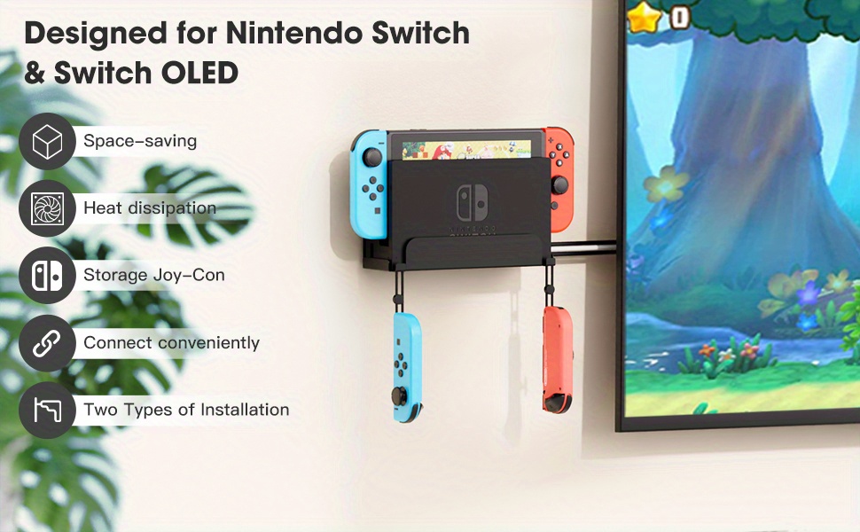 TotalMount Grand - Wandhalterung für Nintendo Switch, Switch OLED