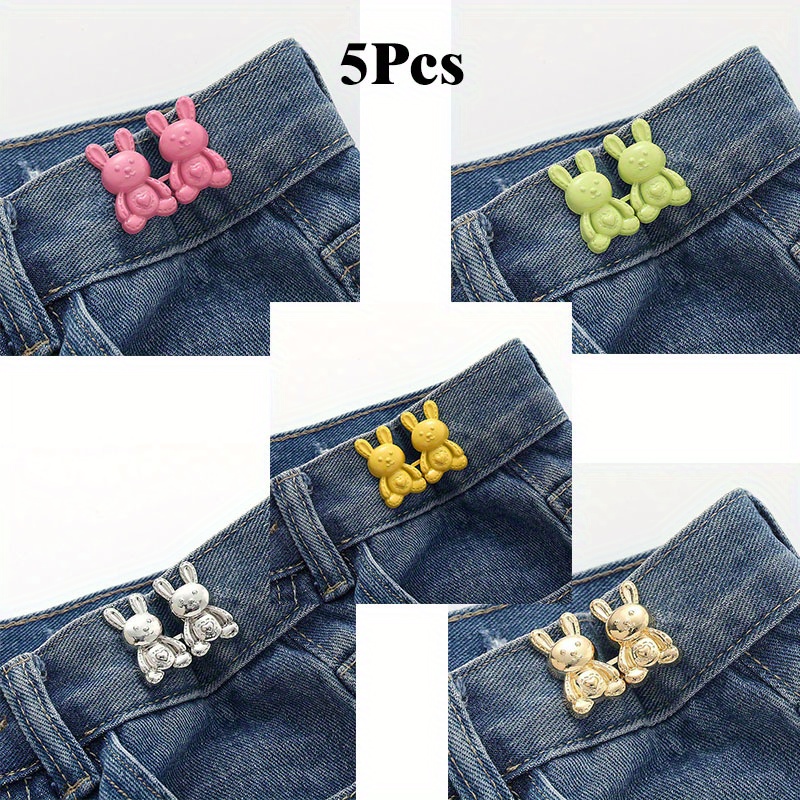 1PC Detachable Buttons Pants Jeans Clip Snap Button Perfect Fit