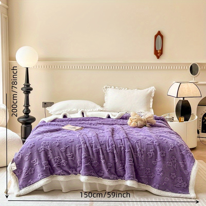 Purple best sale bed blanket