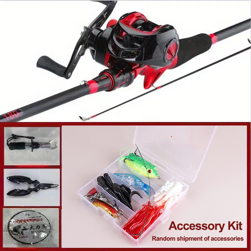 Saltwater Fishing Tackle Set: Light Hard Baitcasting Reel & Carbon Rod  Combo For Long-Distance Casting, Fishing Accessories Kit