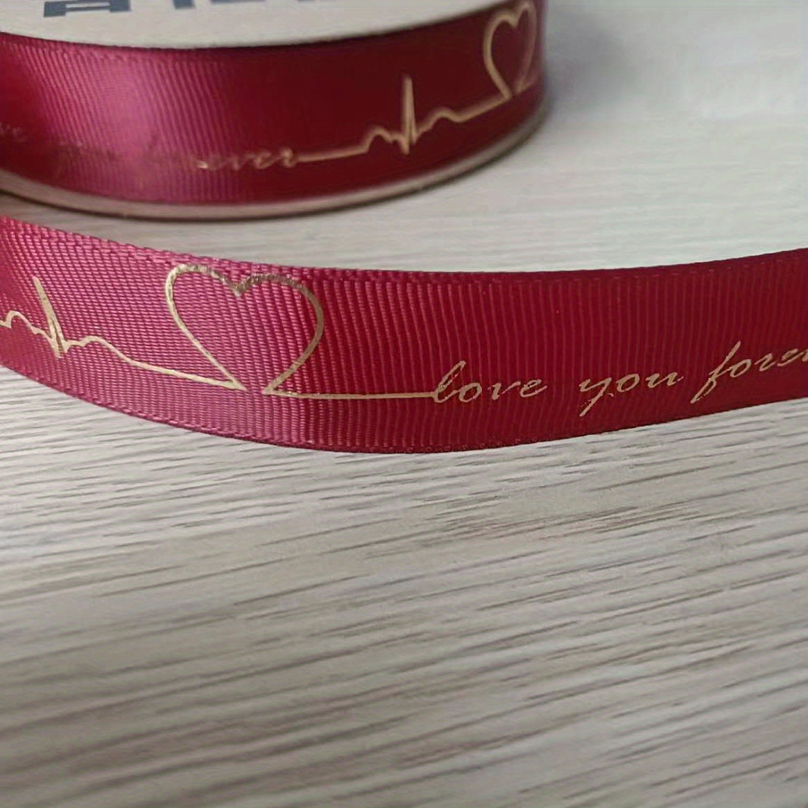 Thread Tape Printed Word Tape Heart Style Bronzing Ribbon Flower
