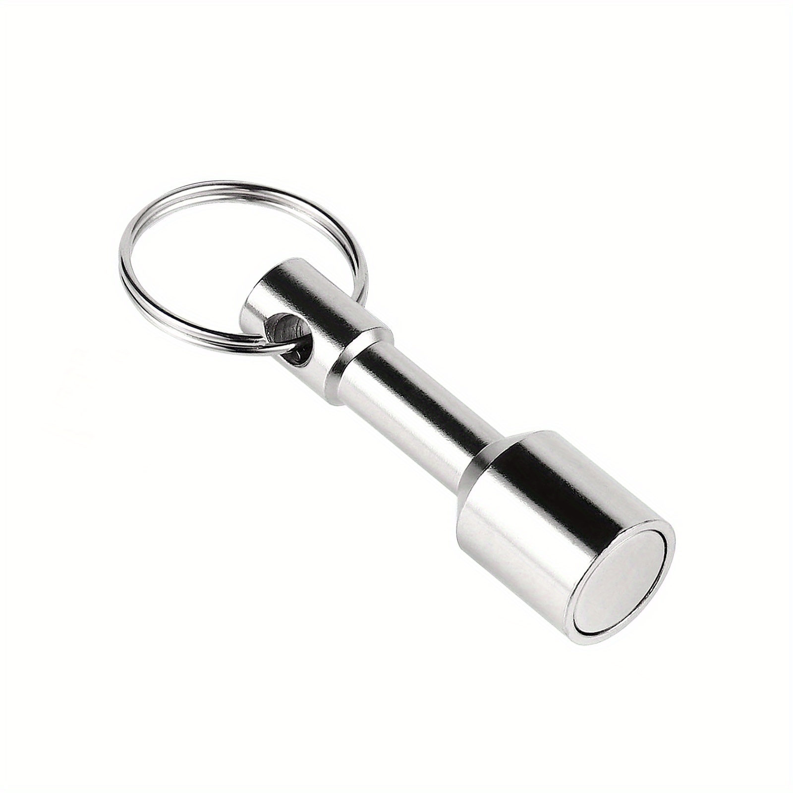 2pcs Keychain Magnet Tester Stainless Steel Strong Magnetic Key Ring