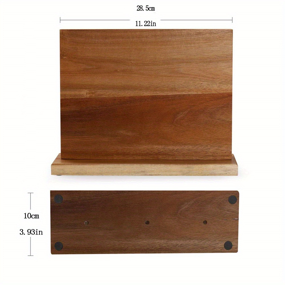 магнитный двухсторонний деревянный блок для ножей многофункциональный кухонный органайзер для ножей и столовых приборов детали 3