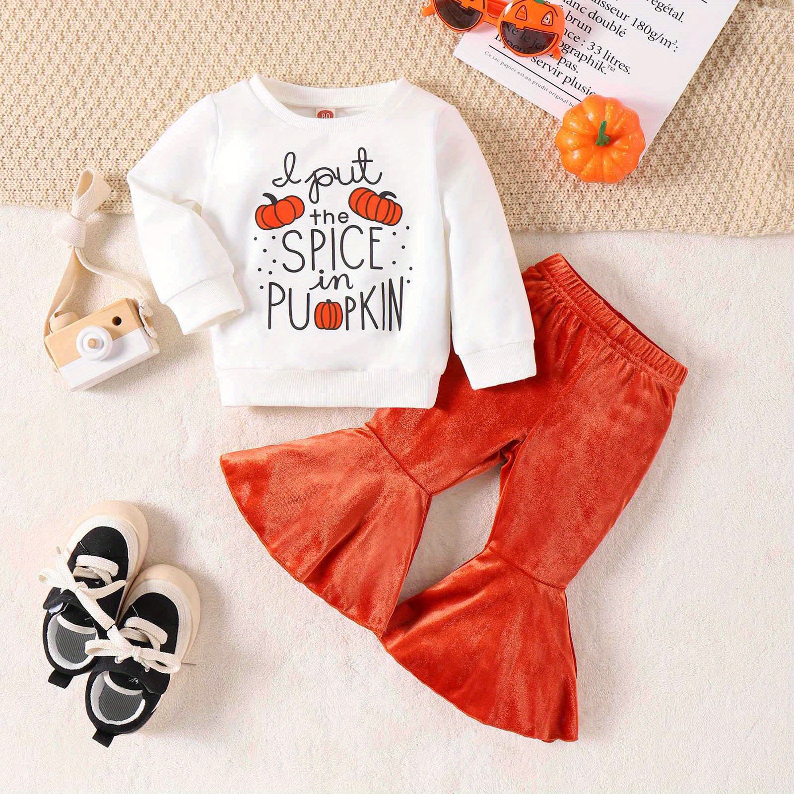 Buy Halloween Pumpkin Print Sweatshirt & Flared Leggings 1-2 Years