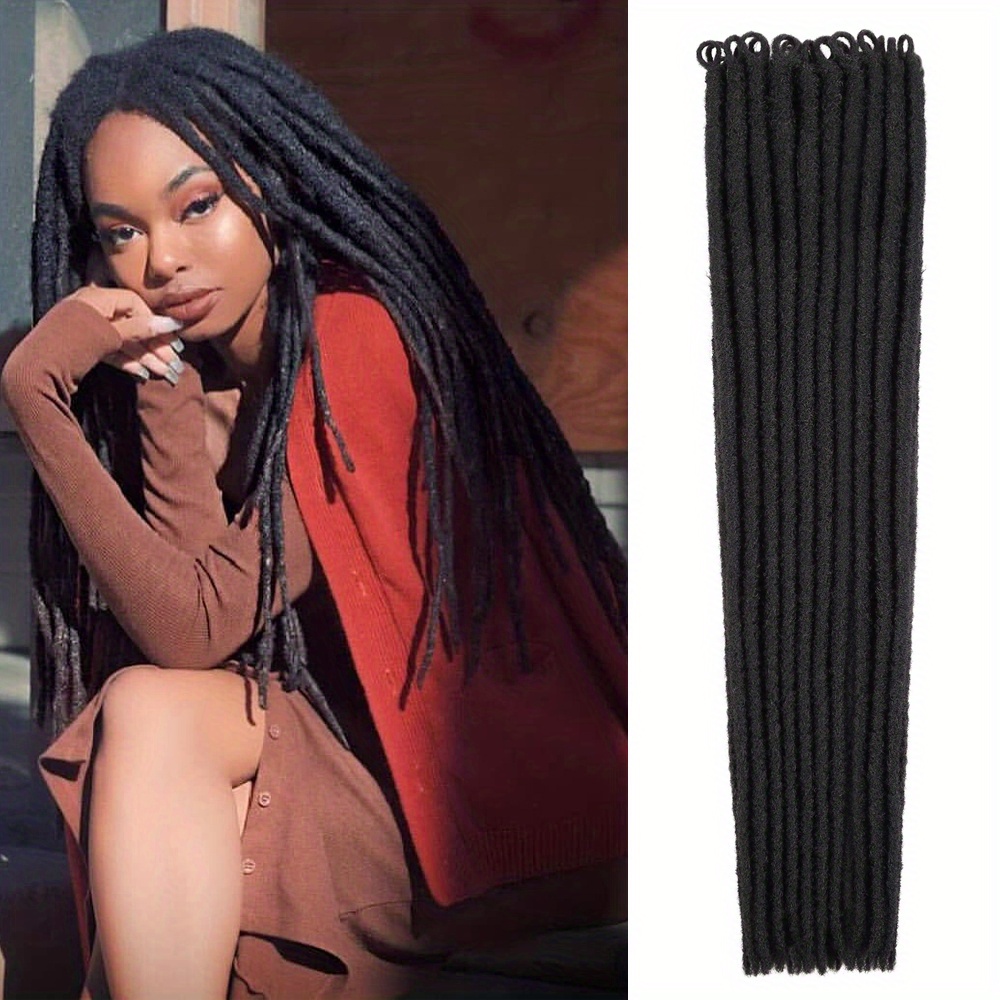 10 Strands Dreadlocks Extensions Handmade Braiding Hair Faux