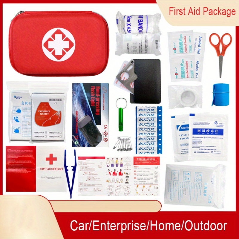  Botiquín de primeros auxilios - Kit de emergencia, botiquines  de primeros auxilios, botiquín de primeros auxilios para coche, botiquín de  primeros auxilios para el hogar, LEAL ENTERPRISE : Salud y Hogar