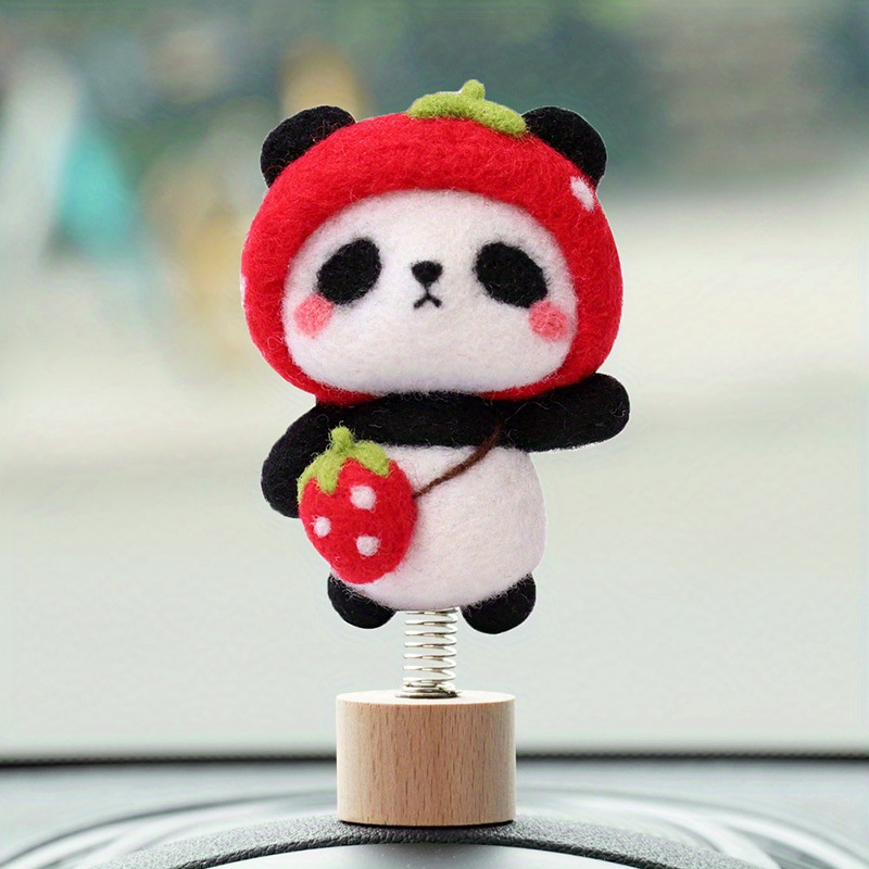 Panda Wolle Filz Nadel Poked Kitting DIY Material Paket Englisch Handbuch  Handgemachte Anhänger Dekoration Puppe Weihnachtsgeschenk