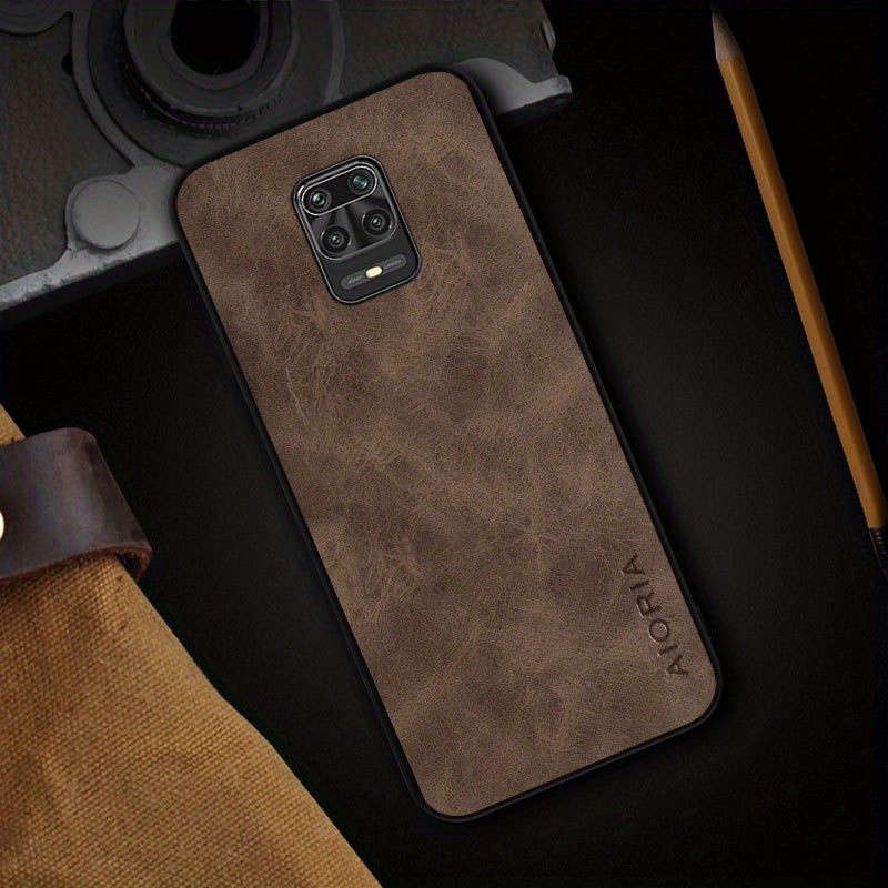 Case Xiaomi Redmi Note 9 Pro Luxury Faux Leather Business - Temu