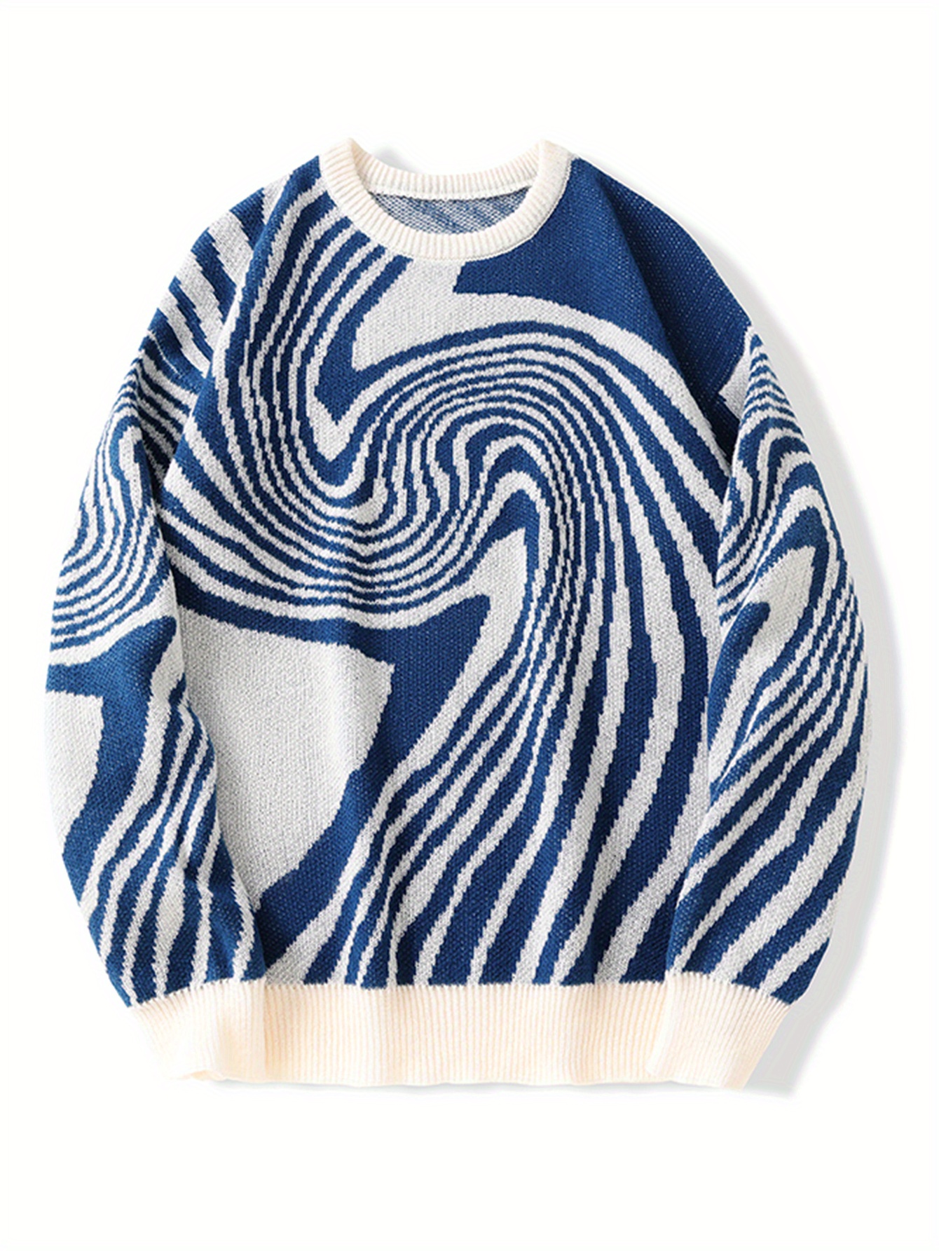 Graphic best sale knitted jumper