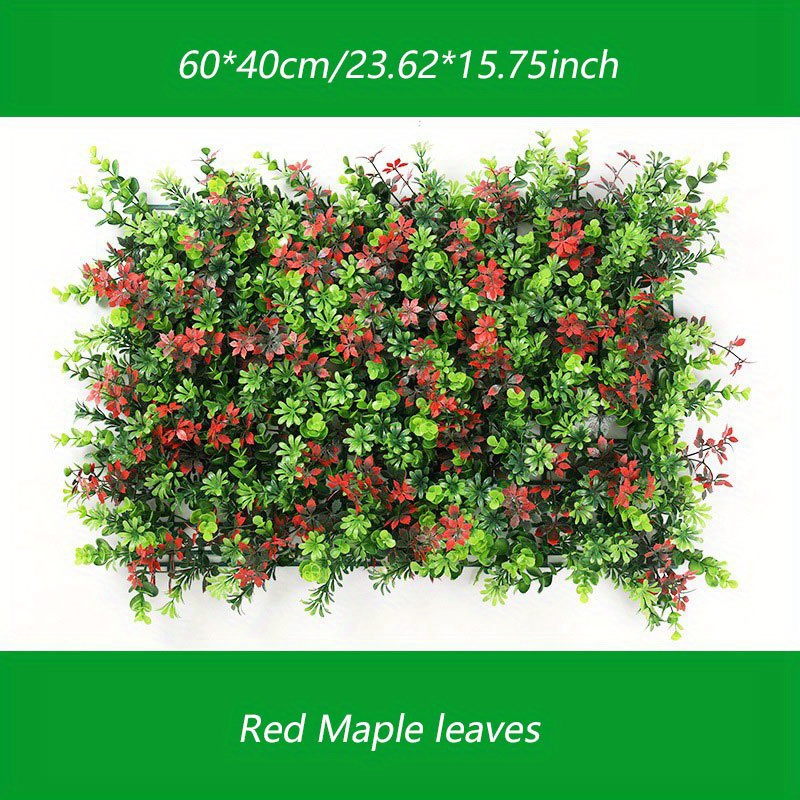 Artificial Grass Wall Panel Faux Shrubs Fence Mat Room Wall Decoration Panel