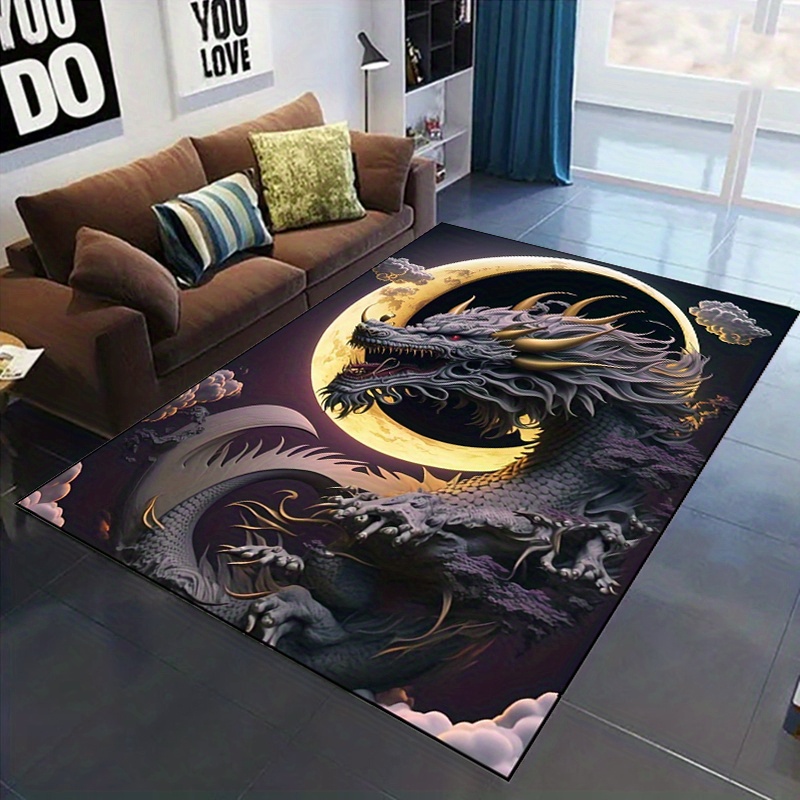 Living Room Carpet 3D Print Magical Dragon Large Bedroom Bedside Sofa Area  Rugs Home Decoration Hallway Balcony Kitchen Door Mat - AliExpress