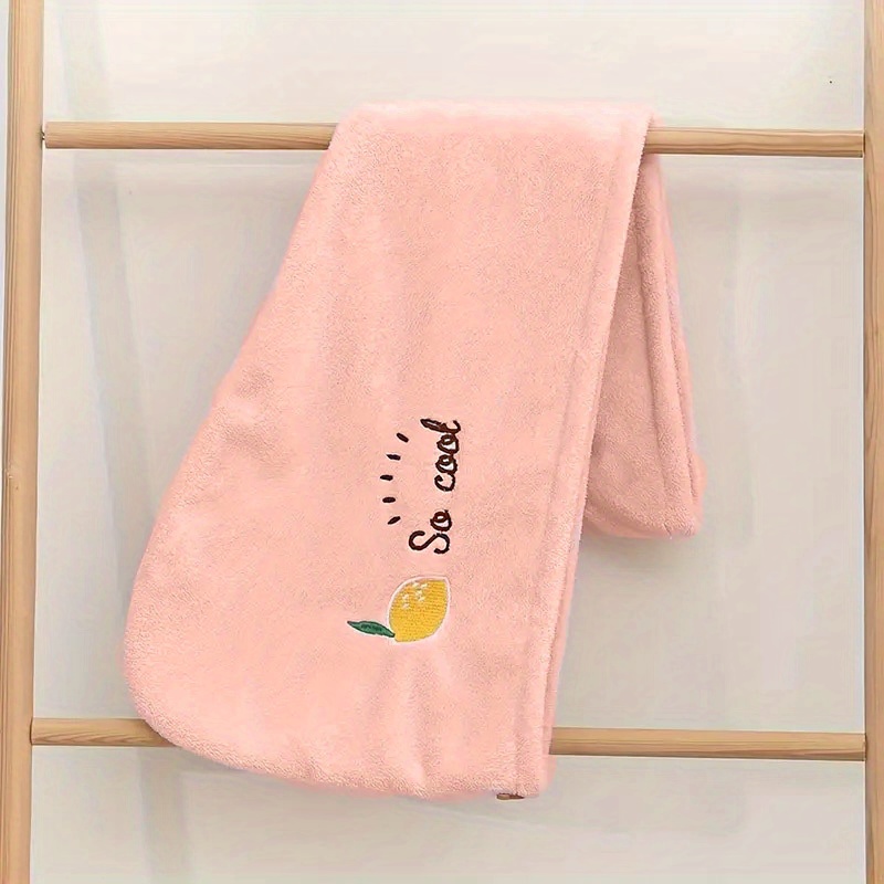 Embroidered Hair Drying Cap Towel Wrap Absorbent Quick Drying Shower Cap