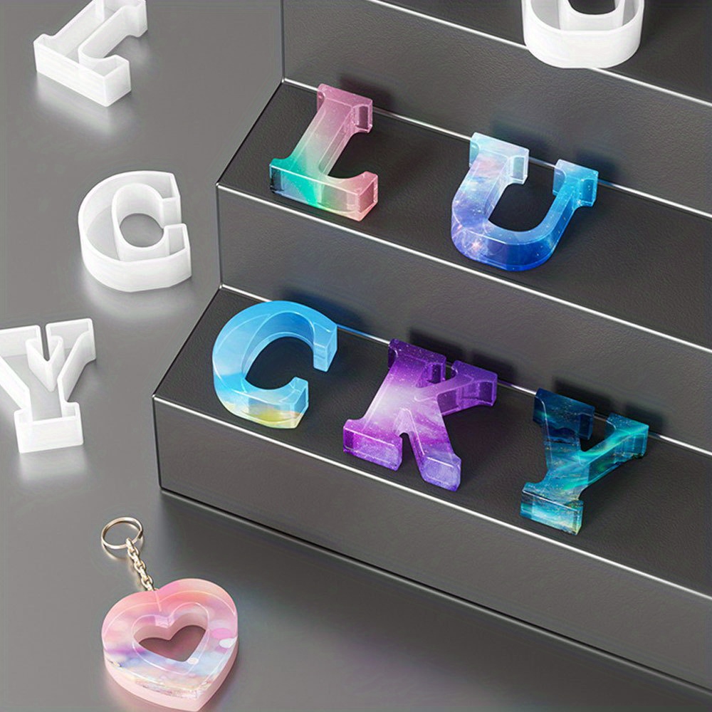 26-Letter Silicone Alphabet Molds for DIY Handcrafting and Creative  Journaling