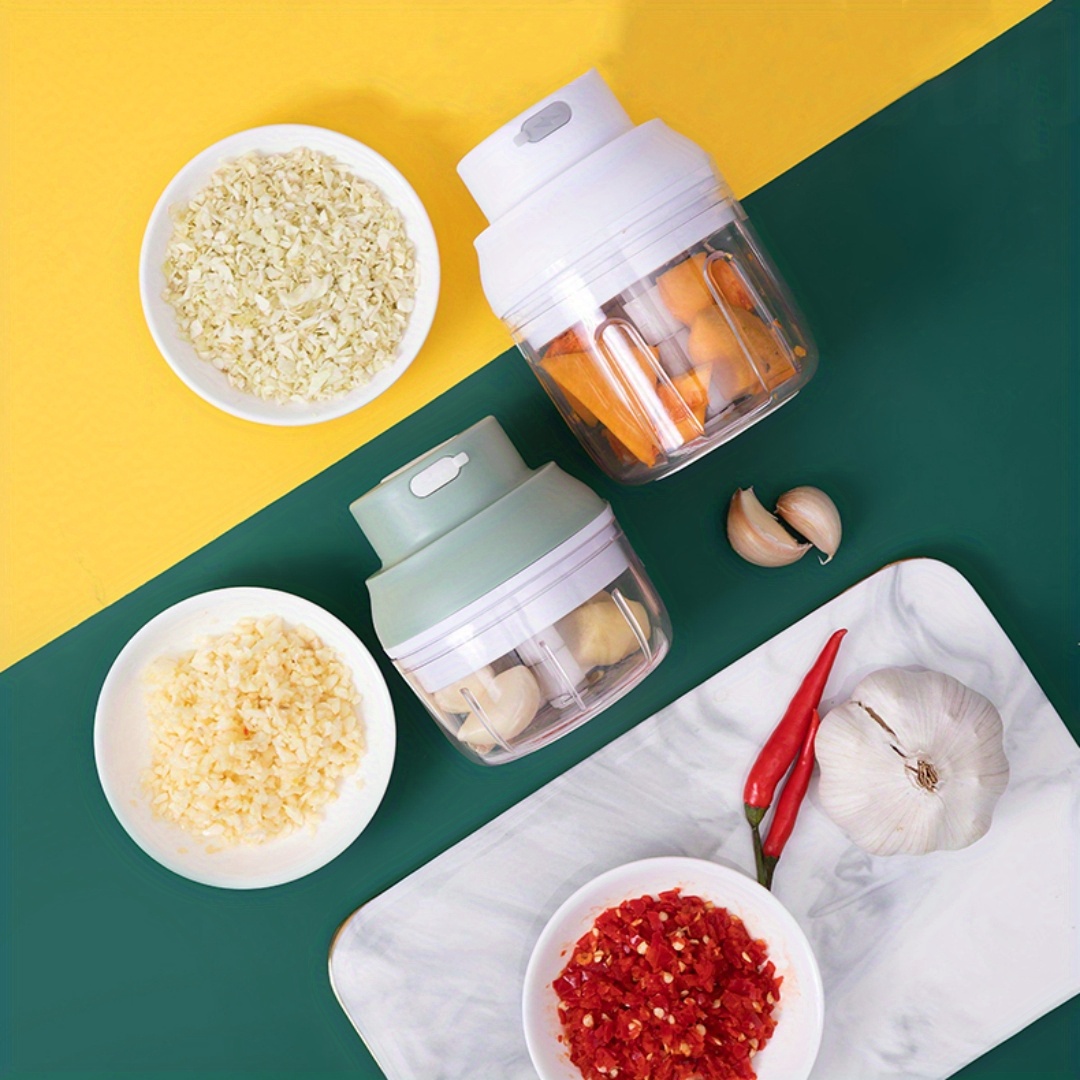 Electric Vegetable Chopper 3 Blades Garlic Crusher Mini - Temu