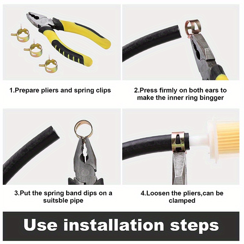 Spring Hose Clamp Assortment Kit Fuel Gas Auto Fuel Line Temu New Zealand
