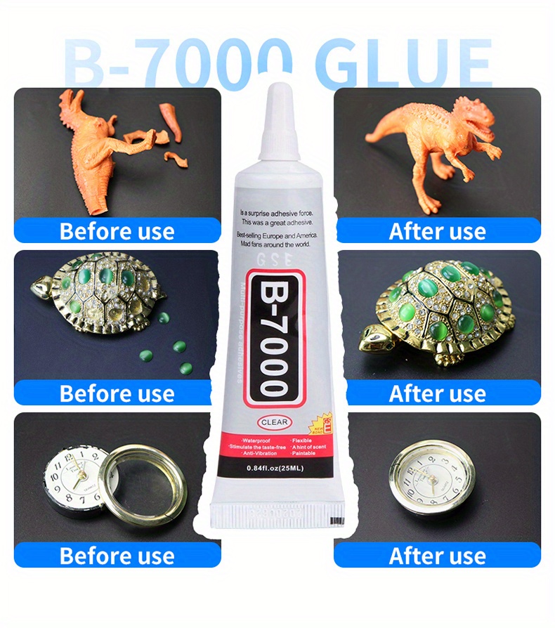 50pcs Best b-7000 10ml Multi Purpose Glue Super cold glue B7000 Adhesive  Epoxy Resin Diy