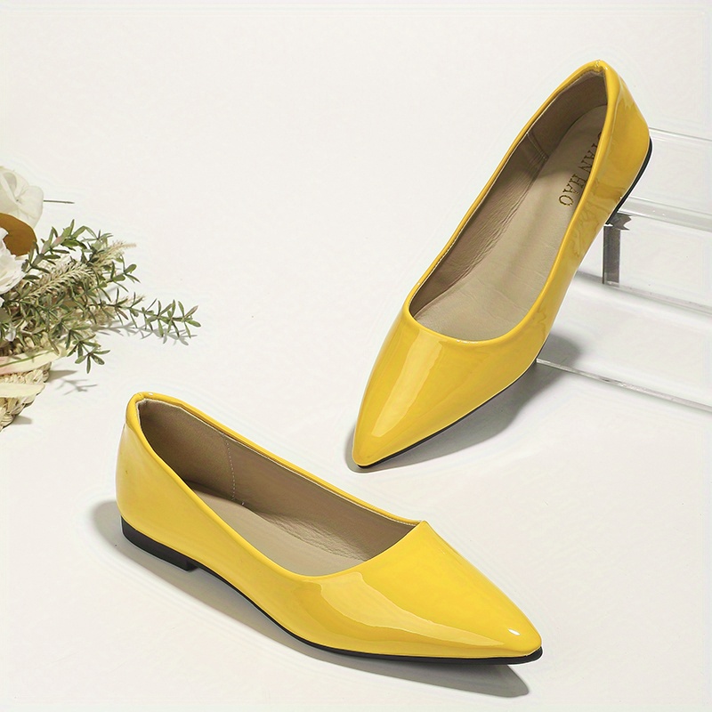 Ladies mustard 2024 flat shoes