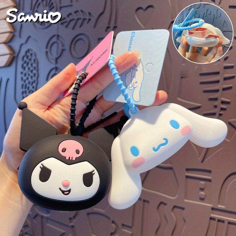 Desenho Anime Kuromi PU Fold Coin Purse Kawaii Fofo Carteira Bolsa