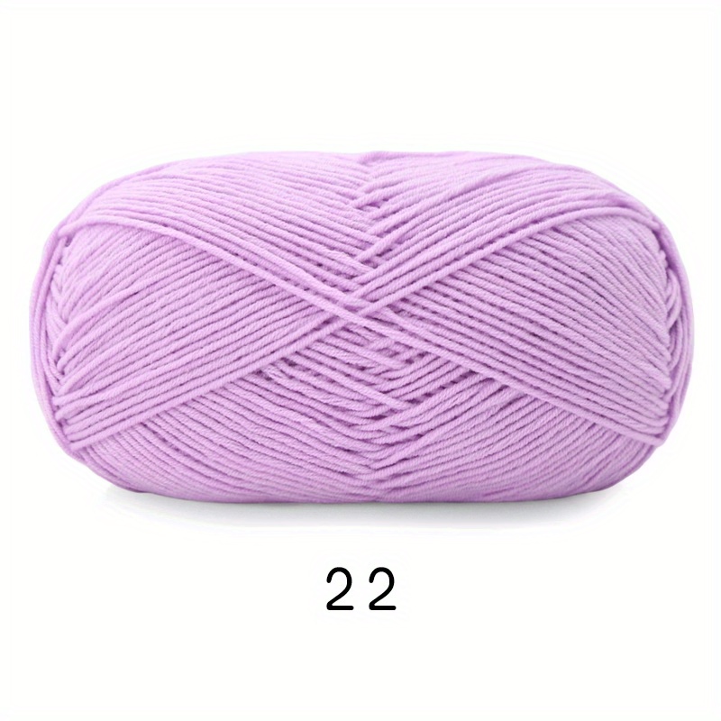 2 Balls Knitting and Crochet Yarn Soft Touch & Comfortable for Baby Cotton  Yarn for Knitting DIY Scarf Sweater Little Doll Thread Yarn 17-Blue