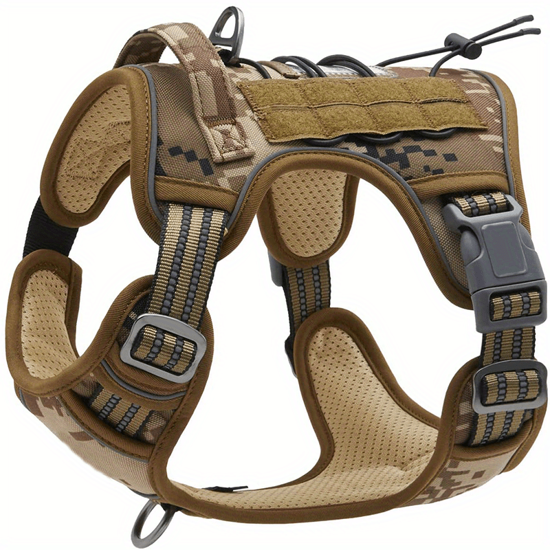 Tactical Harness For Large Dogs No Pull Adjustable Pet Harness