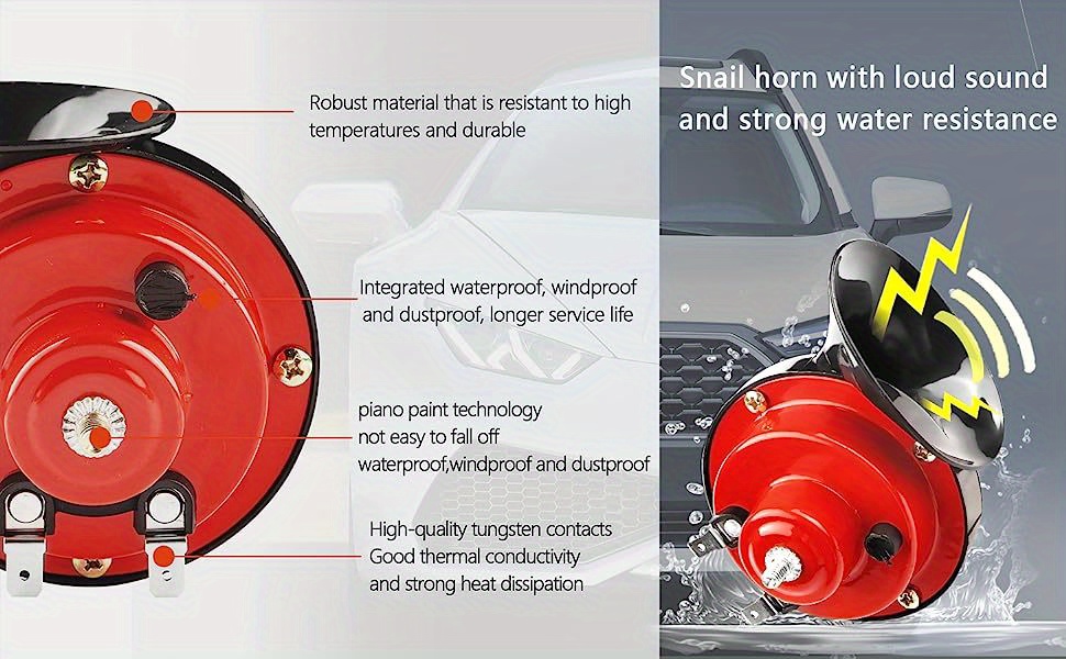 Super Loud Train Horns 12v Waterproof Electric Snail Horn - Temu