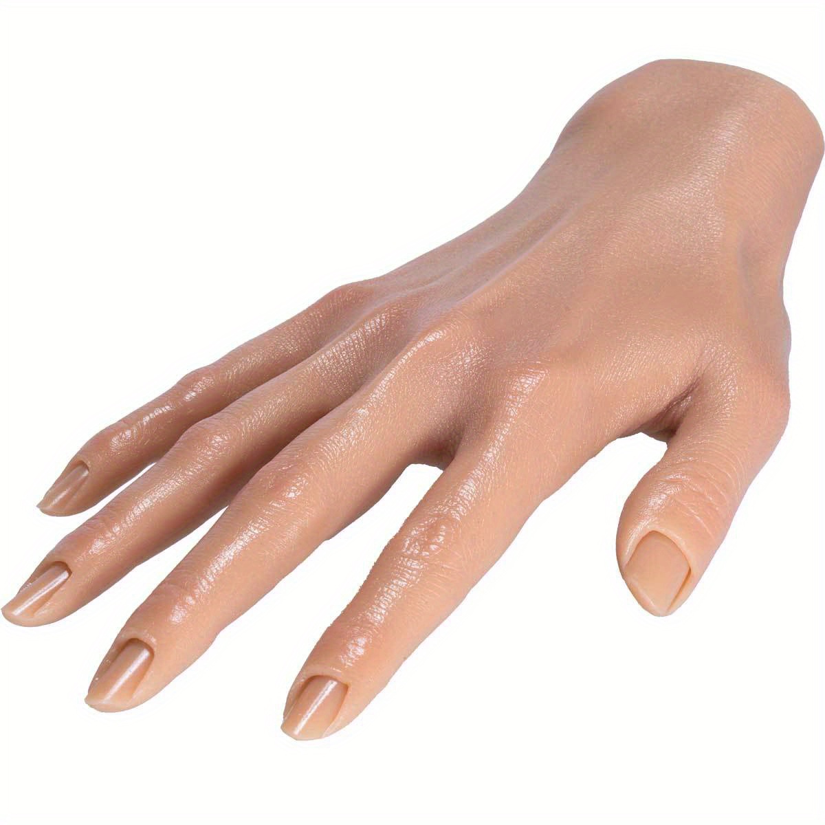 Flexible Silicone Practice Hand For Acrylic Nails Training - Temu