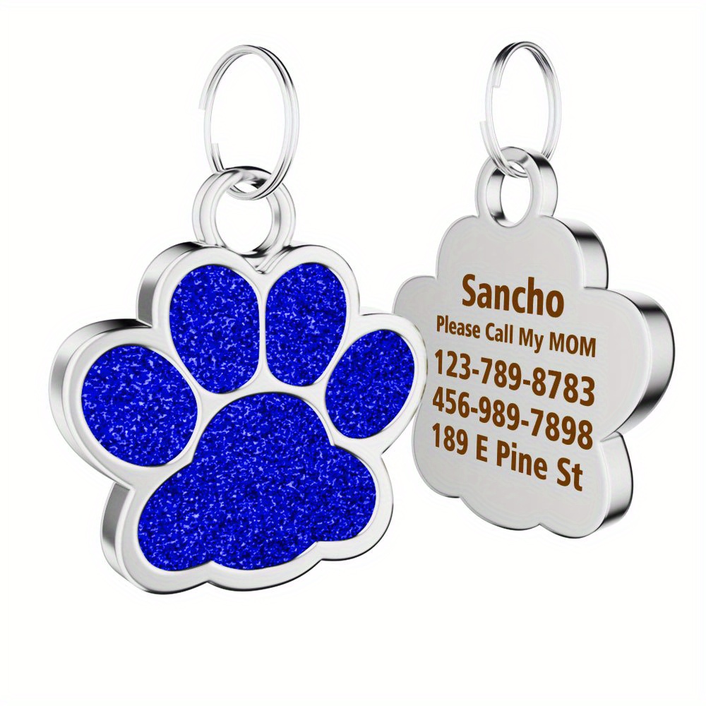 Paw Print Keychain Dog Mom Keychain Custom Glitter Keychain 