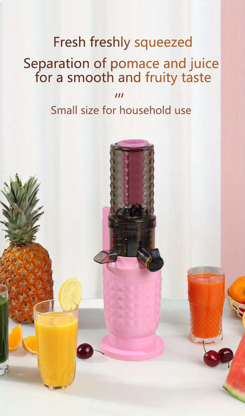 Slow Juicer With Power, Cold Press Juicer, Juicer, Wide Slot, Silent Motor,  Vegetable And Fruit Juicer - Temu