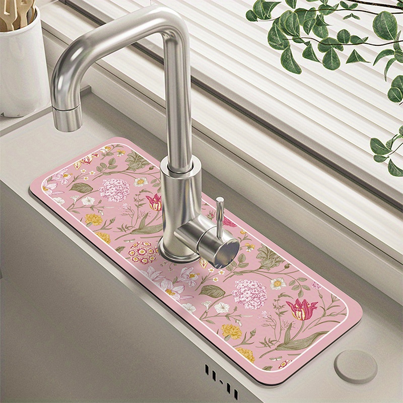 Silica Gel Decontamination Mat Kitchen Sink Water-absorbing Anti-splash Pad  Coffee Machine Mat, 30x40cm