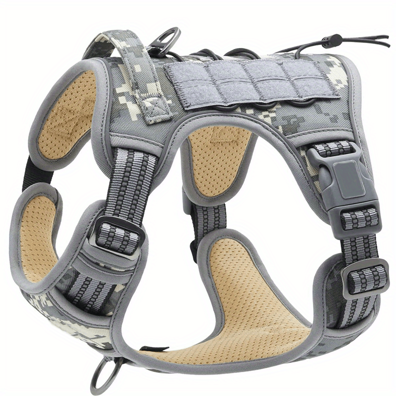 Tactical Harness For Large Dogs No Pull Adjustable Pet Harness