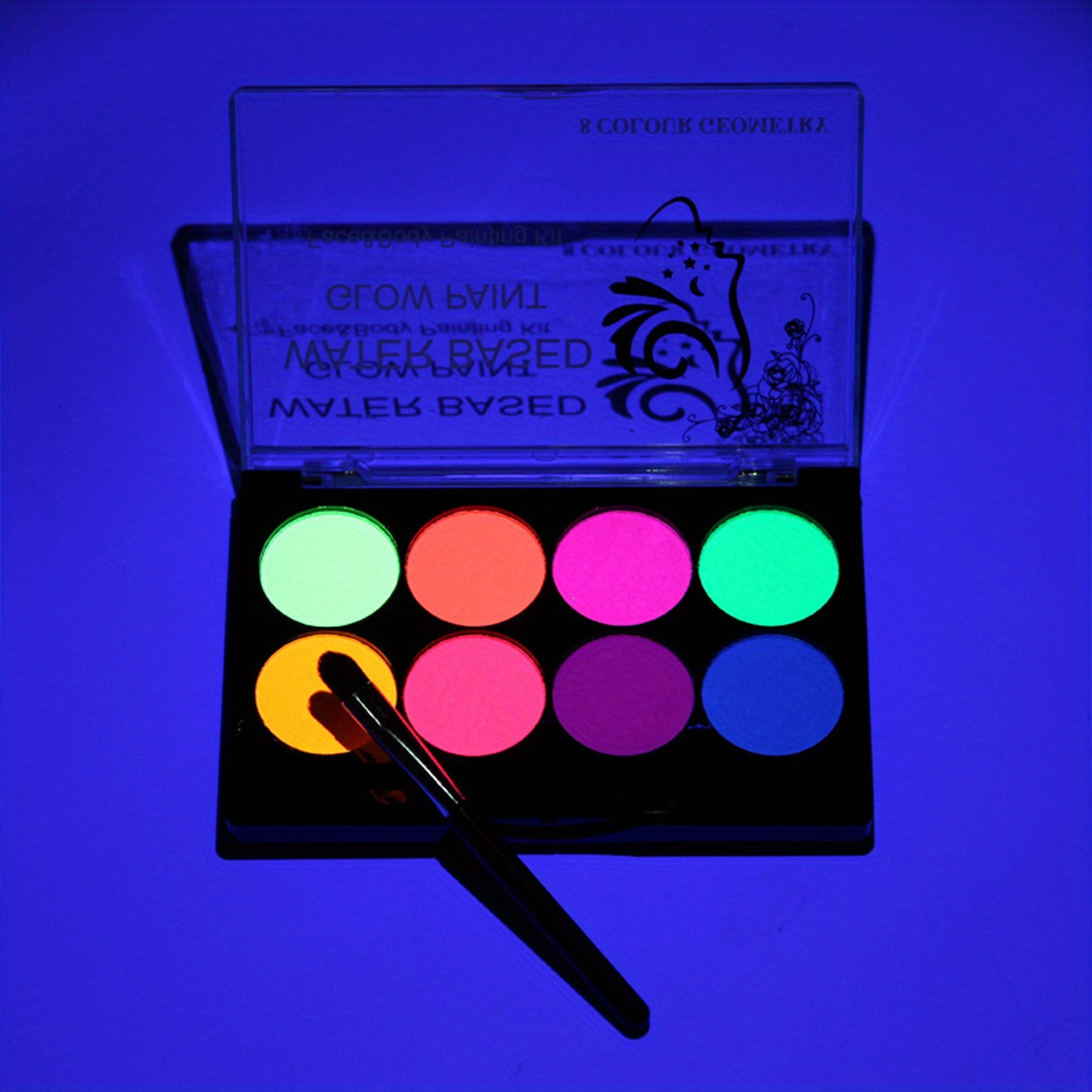 Brilla En Oscuridad: Pintura Fluorescente Rostro Cuerpo Bajo - Temu