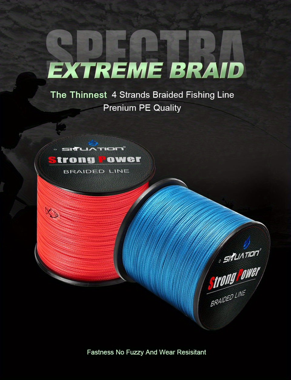 Wear Resistant Multifilament Fishing Line 4 strand Pe Anti - Temu
