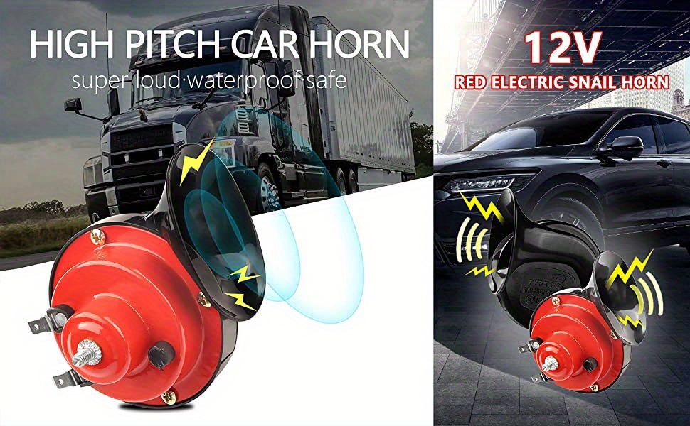 Super Loud Train Horns 12v Waterproof Electric Snail Horn - Temu