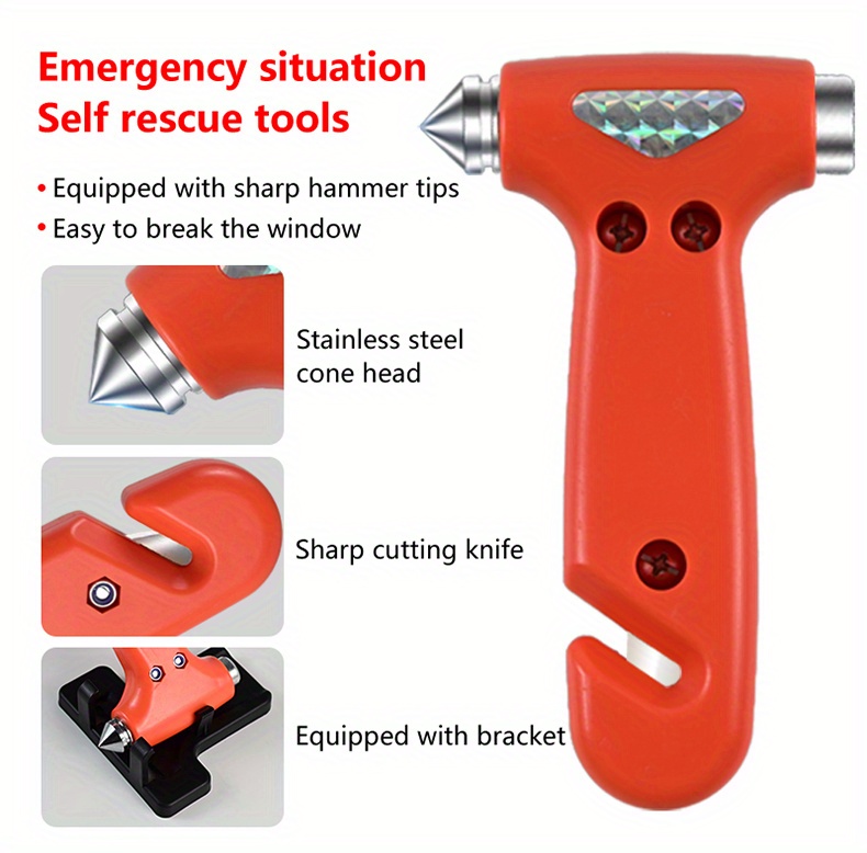 Car Window Breaker, Portable Glass Breaker Seatbelt Cutter, Keyring  Emergency Escape Tool Vehicle Safety Glass Hammer, Portable Multifunction  Emergency Safety Rescue Tool 