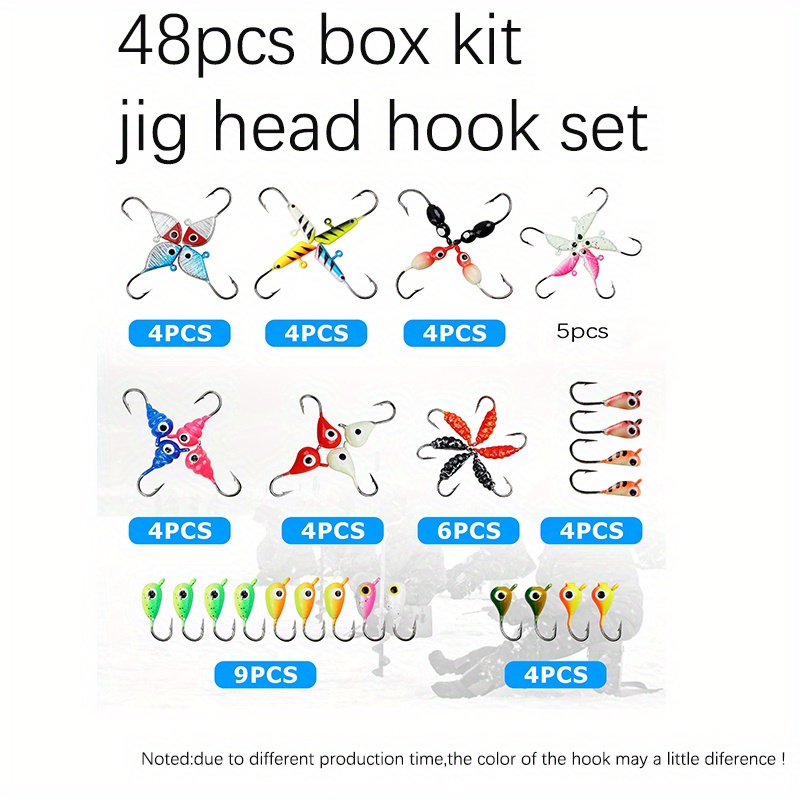 THKFISH 50pcs Ice Fishing Jig Hook Kit – Pro Tackle World