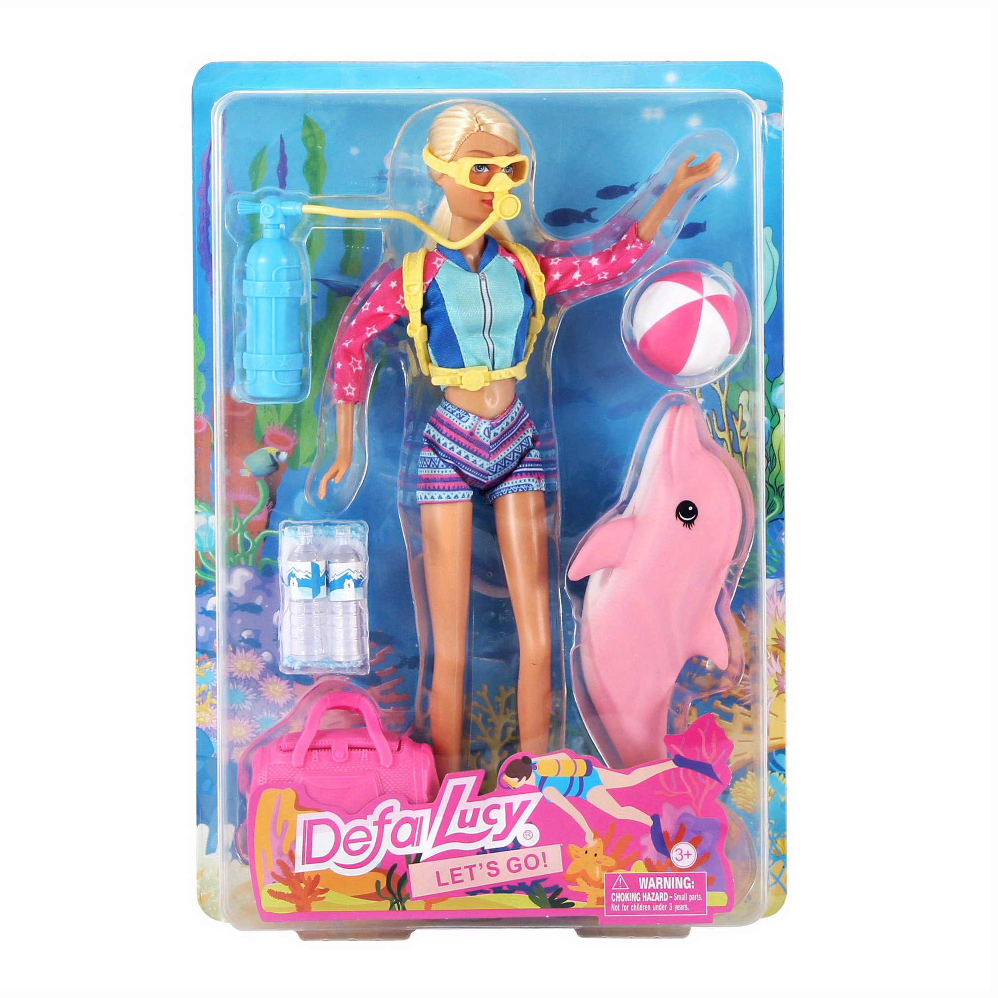 Anlily Doll, a swimmer, a diver with a Dolphin ZA3923, toys \ dolls,  dollhouses, strollers toys \ bath toys News 3-4 years toys for girls 5-7  years 8-13 years